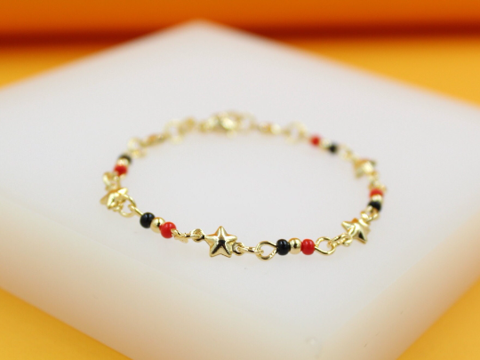 Gold Filled Azabache Beaded Bracelet LuxuryLifeWay Online Store