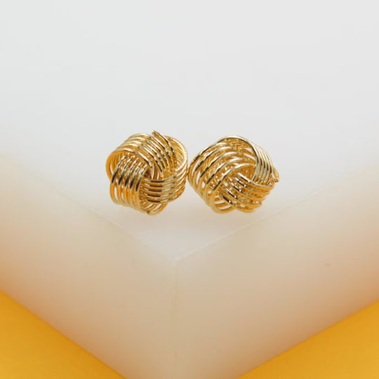 18K Gold Filled Knot Earrings LuxuryLifeWay Online Store
