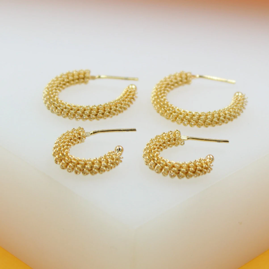 18K Gold Filled Spike Open Hoops LuxuryLifeWay Online Store
