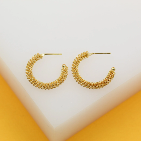 18K Gold Filled Spike Open Hoops LuxuryLifeWay Online Store