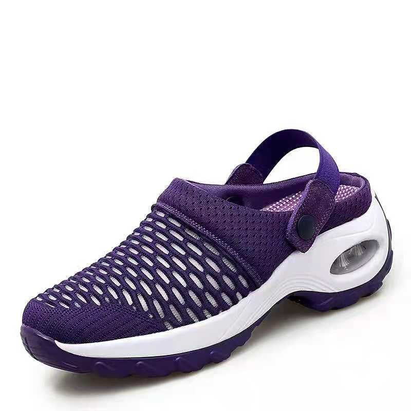 Spring And Summer Daily One Pedal Half Drag Breathable Light Air Cushion Women Sandals LadyShow.Store