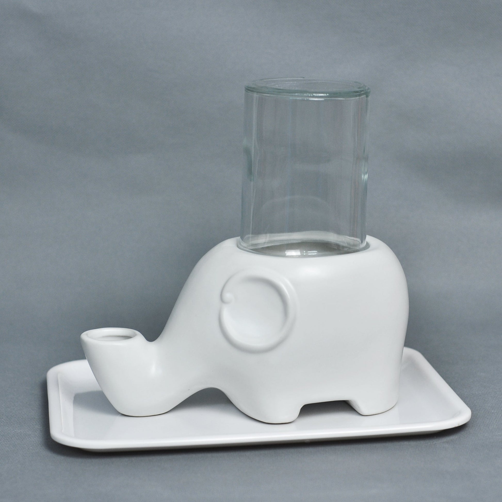 Ceramic Elephant Drinking Fountain Cat Bowl Pets Fashion