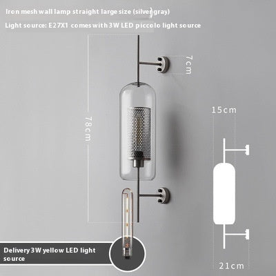 Living Room Wall Lamp Retro Creative Corridor Aisle Glass Ball Wall Lamp PearlNestDecor.com