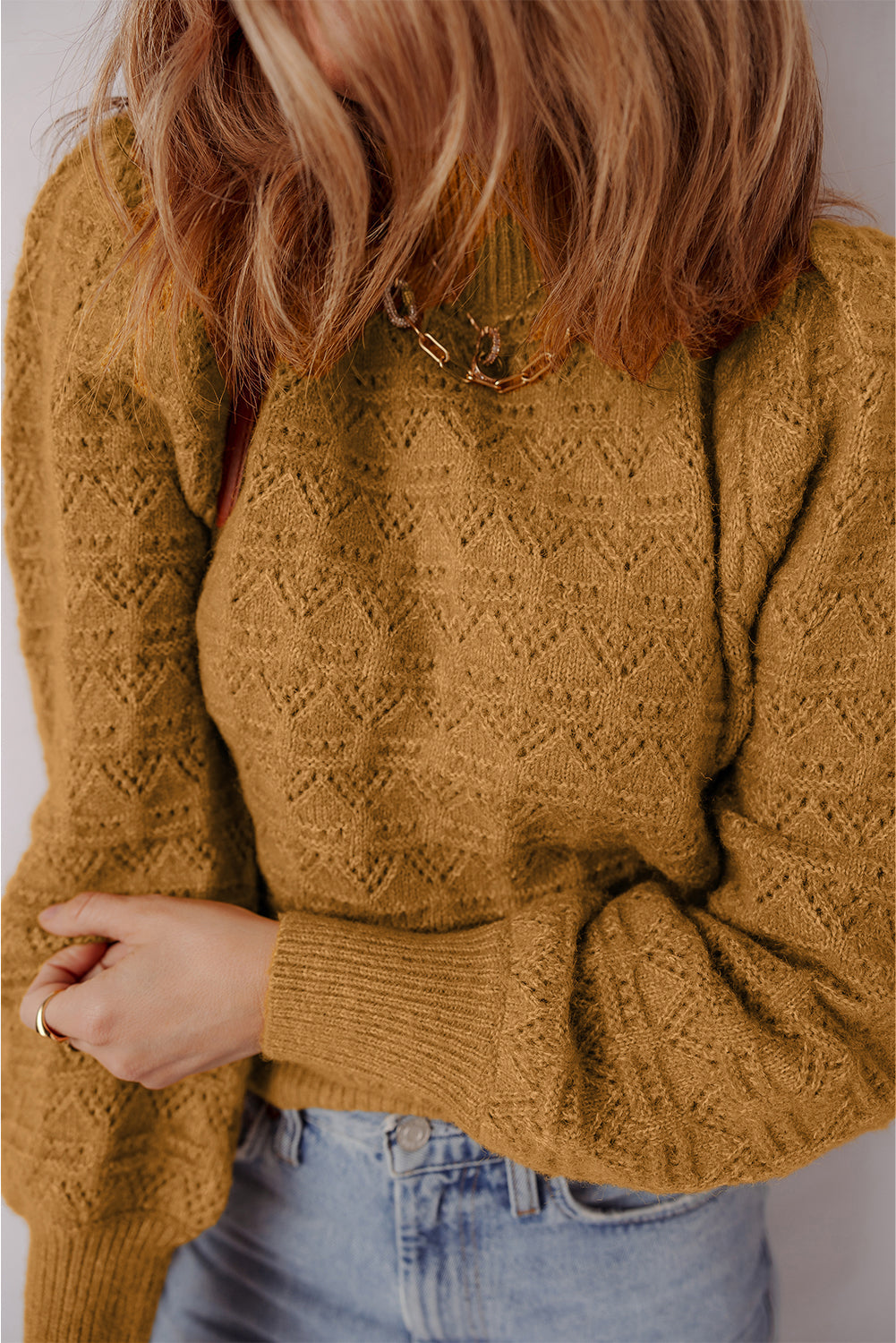 Aria Edge Balloon Sleeve Sweater LuxuryLifeWay Online Store