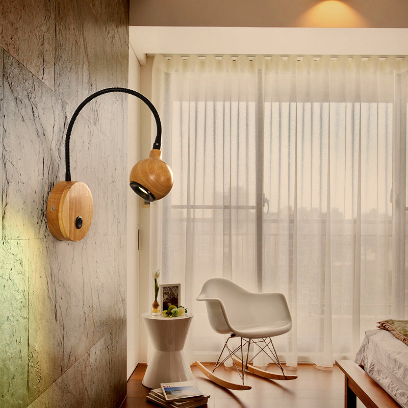 Creative Nordic Bedroom Bedside Wall Lamp Simple Modern PearlNestDecor.com
