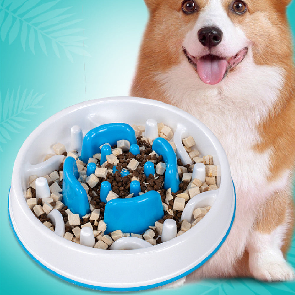 Dog Bowl Anti Knock Choke Slow Food Pets Fashion