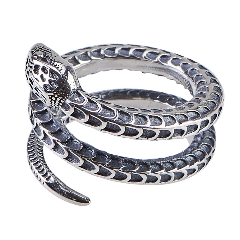 Ornament S925 Silver Snake Ring LadyShow.Store