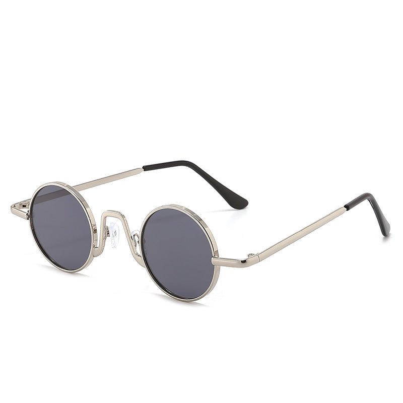 Retro Hip Hop Sunglasses Small Frame Round CJD