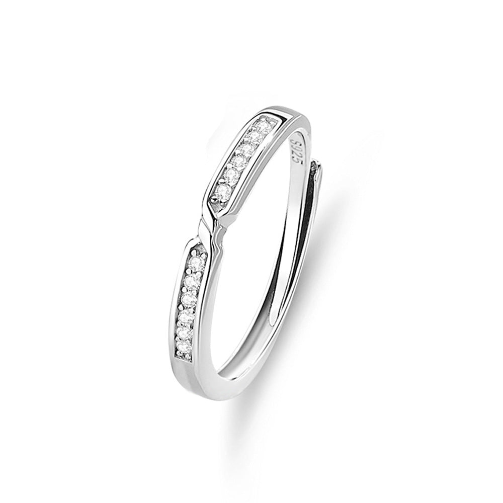 S925 Silver Adjustable Ring For Couples LadyShow.Store