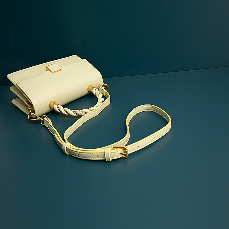 Niche Design Leather Hand-held One-shoulder Messenger Bag LadyShow.Store