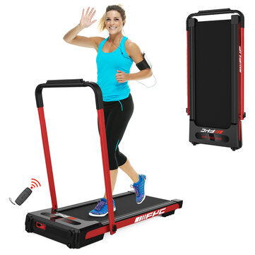 FYC 2-in-1 Folding Treadmill 2.5 HP 1-12km/h Electric Running Machine with Remote Control LED Display Walking Running Jogging for Home Office Loading 220lbs LuxuryLifeWay Online Store