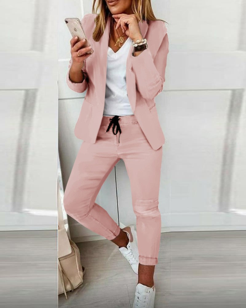 Ladies Fashion OL Suit Trousers Suit NorixaFashion.com