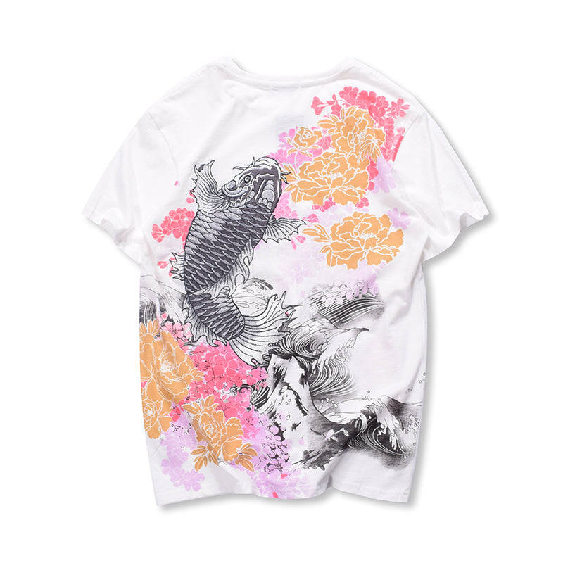 Japanese Style Embroidered T-Shirt for Men (Couple's) Pi-Mart