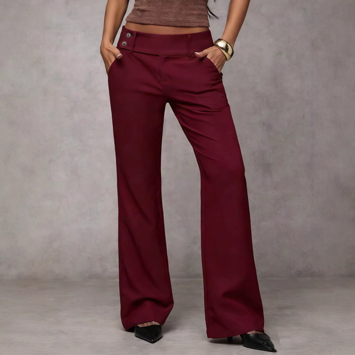 Draping Slimming And Height-enhancing Versatile Casual Workwear Suit Pants NorixaFashion.com