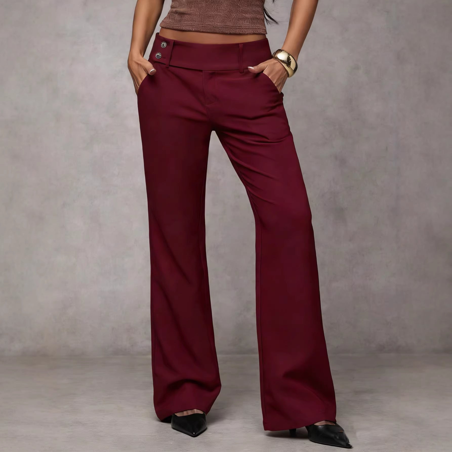Draping Slimming And Height-enhancing Versatile Casual Workwear Suit Pants NorixaFashion.com