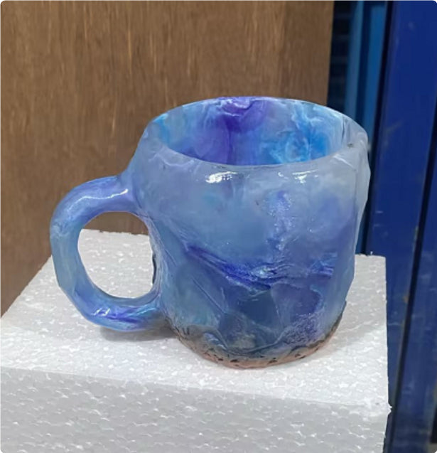 400ml Resin Mineral Crystal Coffee Mugs With Handles Elegant Fake Mineral Crystal Cup For Workplace Home Decor Christmas Gift Kitchen Gadgets PearlNestDecor.com