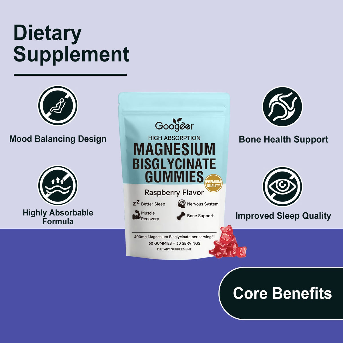 Glycine Magnesium Chocolate Input 60 Capsules Bag Tri Light Beauty