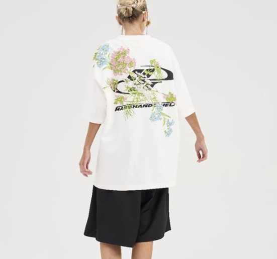 Floral Embroidered Short-Sleeved T-Shirt Pi-Mart