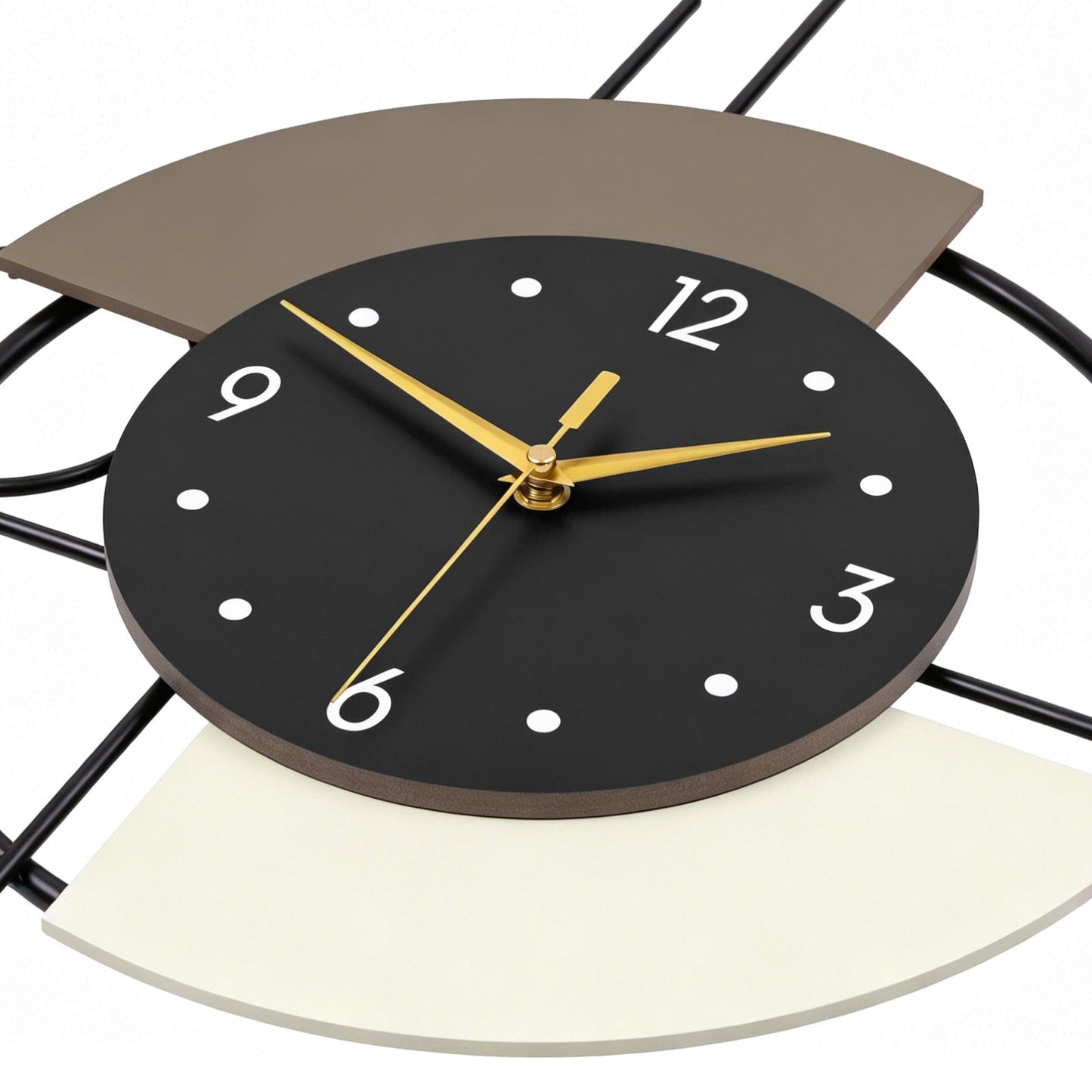 Modern Metal Wall Clock Geometric Decorative Pendulum Home Decor PearlNestDecor.com