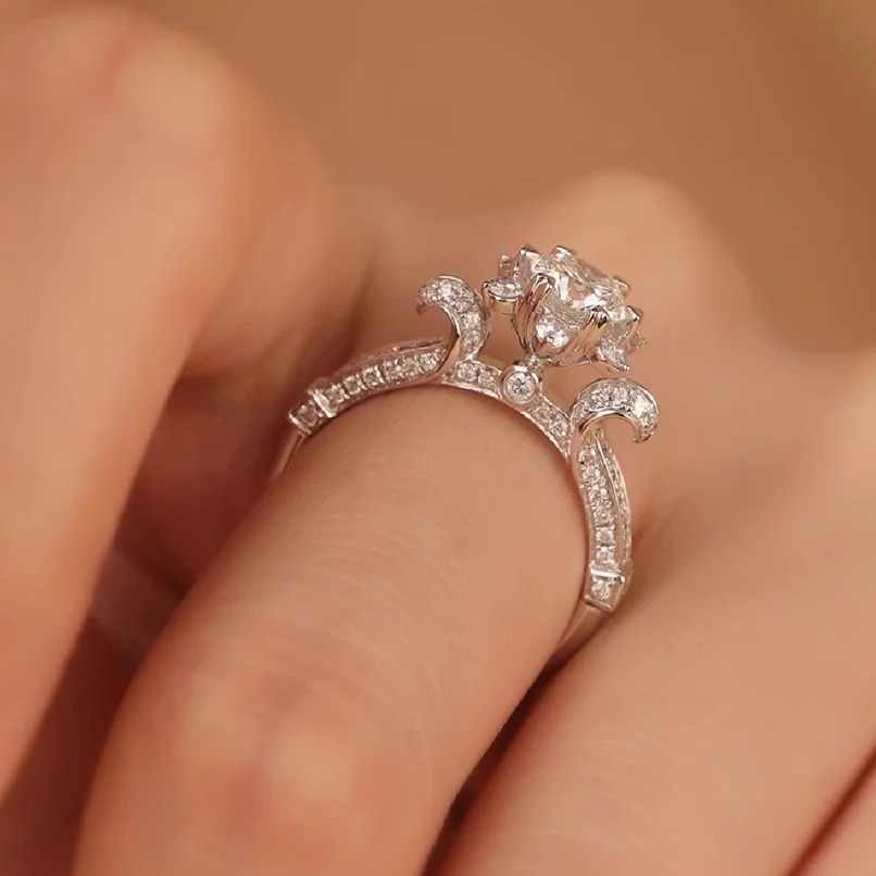 S925 Sterling Silver Moissanite Ring LadyShow.Store