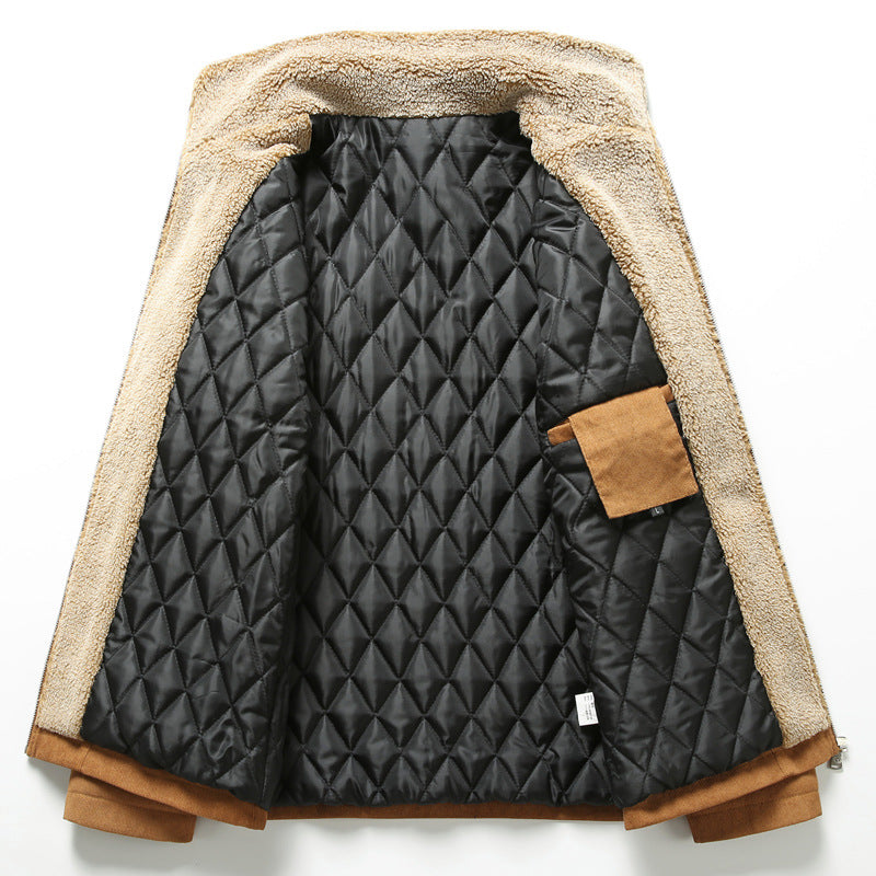 Men's Corduroy Jacket with Thick Cotton Lining Pi-Mart