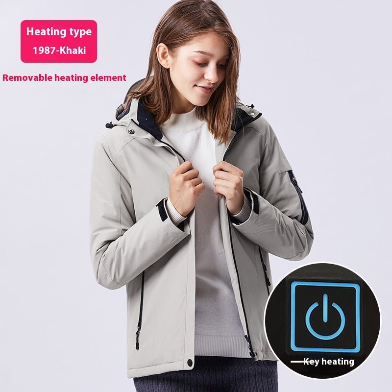 Outdoor Camouflage Heating Shell Jacket Smart USB Heating Cotton-padded Clothes Best YouTube Store