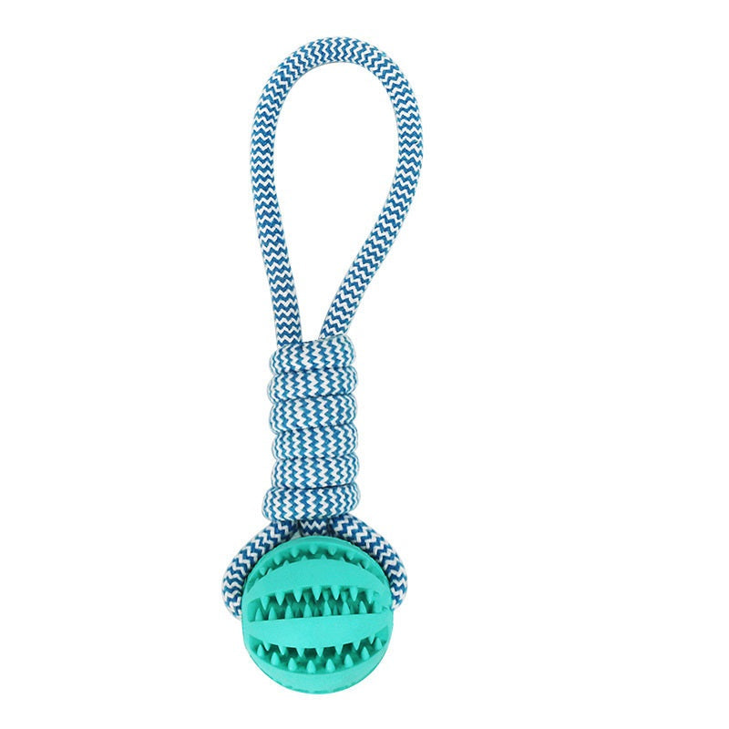 Dog Toys Treat Balls Interactive Hemp Rope Rubber Leaking Balls For Small Dogs Chewing Bite Resistant Toys Pet Tooth Cleaning Bite Resistant Toy Ball For Pet Dogs Puppy Pets Fashion