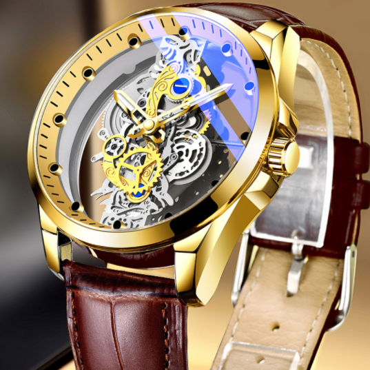 Men Watch Skeleton Automatic Quartz Watch Gold Skeleton Vintage Man Watch Mens Watches Top Brand Luxury CJD2