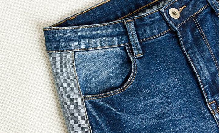 Summer Women's Slim Fit Color Block Denim Pants Pi-Mart
