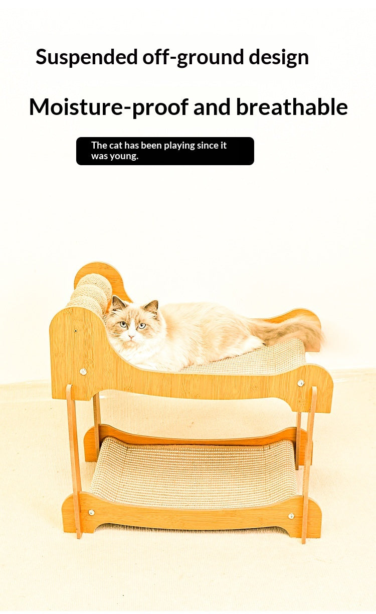 Multi-layer Sisal Cat Scratcher Lounge, Wear-Resistant & Low-Shedding Pet Toy Pets Fashion