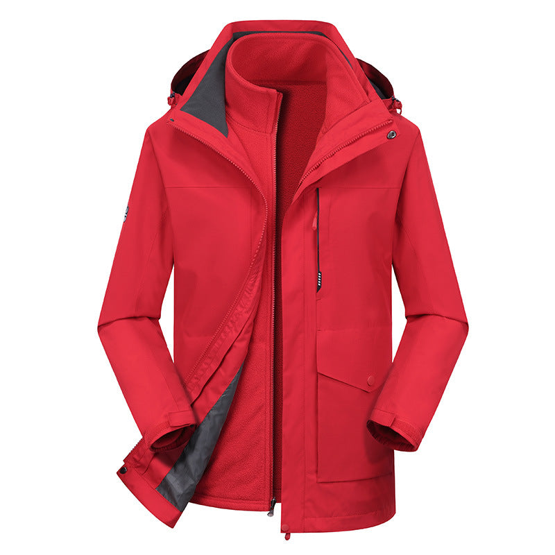 Two-piece Outdoor Mountaineering Clothing Plus Velvet Thickening Best YouTube Store