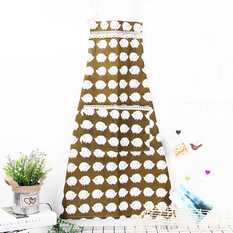 Japanese Style Cotton And Linen Sleeveless Apron Kitchen PearlNestDecor.com