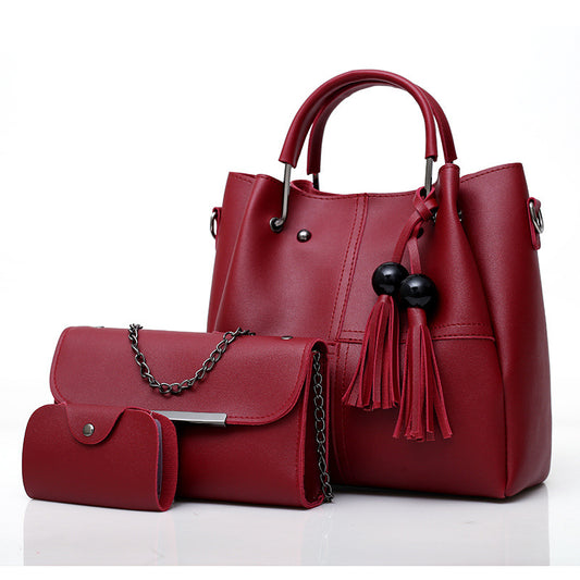 3-Piece Tassel Mother-Daughter Bag Set Pi-Mart
