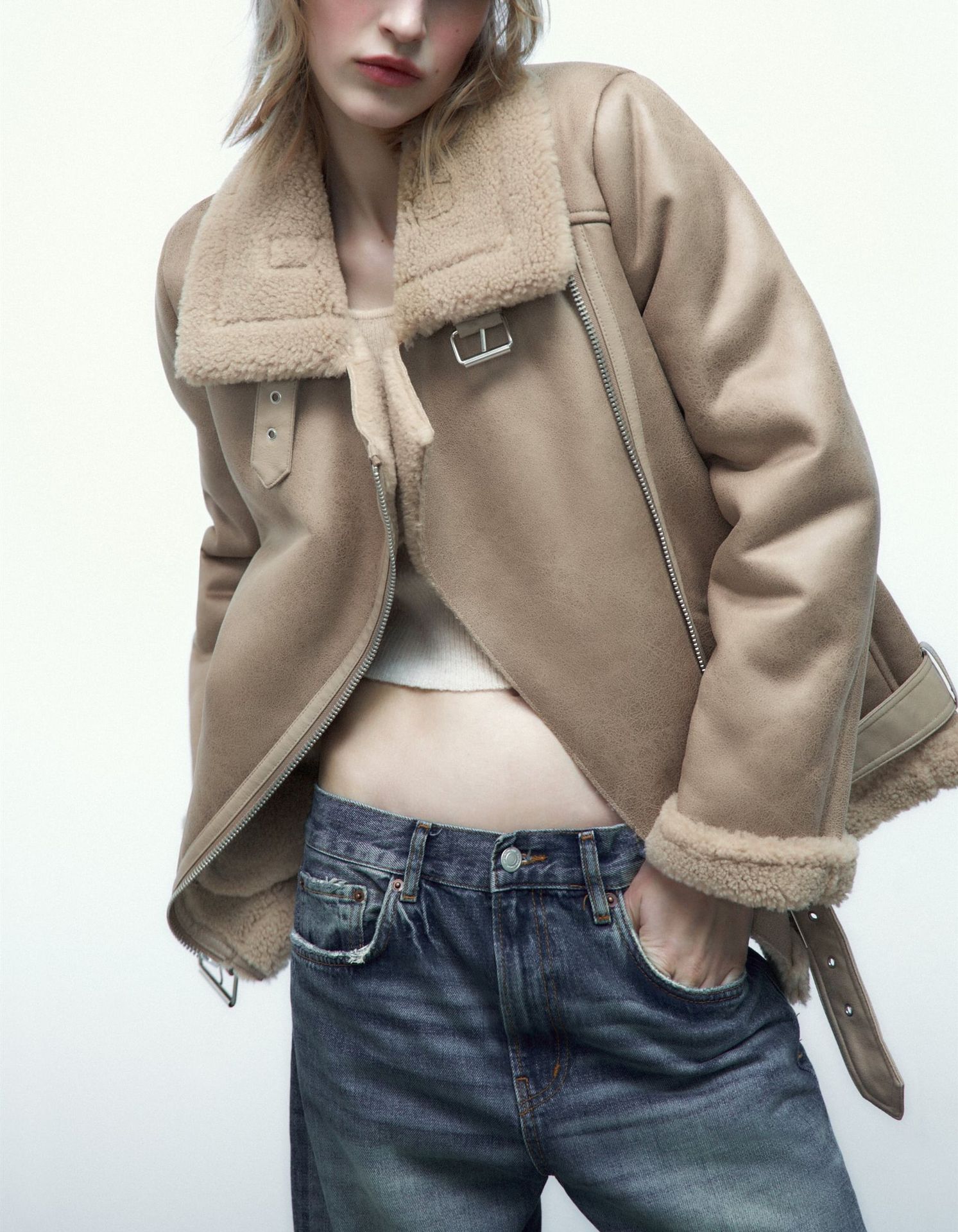 Women's Double-sided Suede Motorcycle Jacket LadyShow.Store