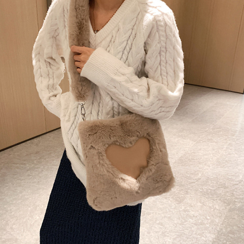 Plush Love Shoulder Tote NorixaFashion.com