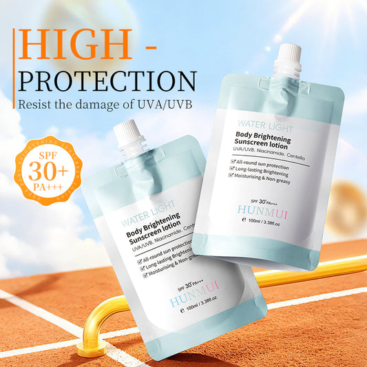 HUNMUI Water Glow Body Brightening Sunscreen Lotion Tri Light Beauty