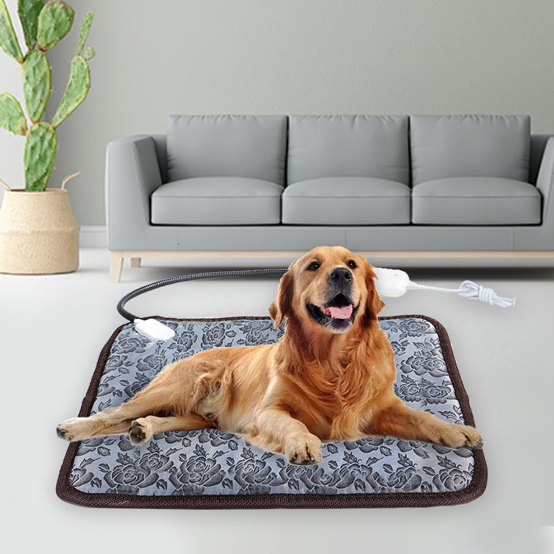 Pet Heating Pad For Dog Cat Heat Mat Indoor Electric Waterproof Dog Heated Pad With Chew Resistant Cord Winter Pet Blanket Warmer Pets Fashion