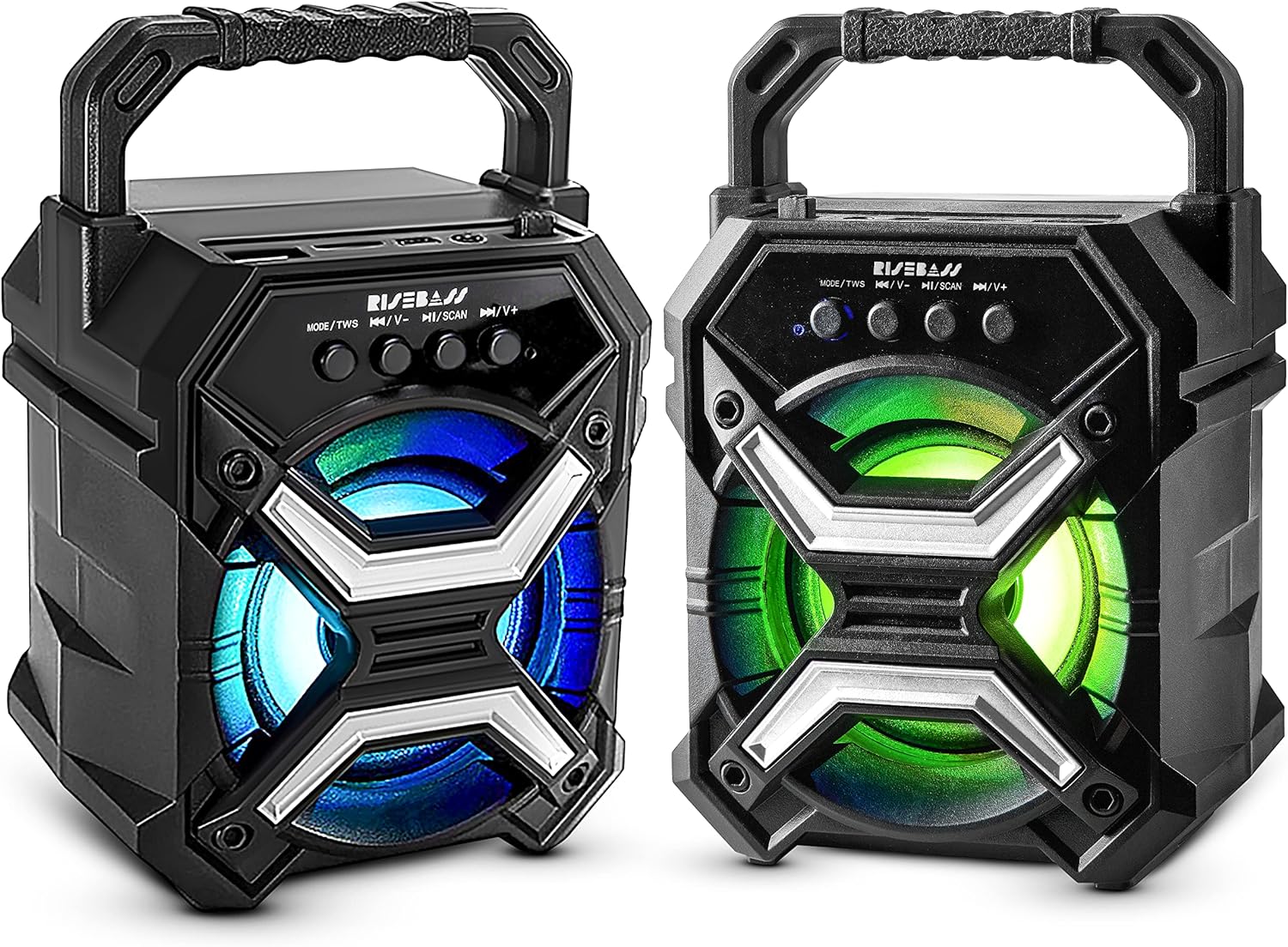 Portable Wireless Bluetooth Speaker with TWS Function - Rechargeable Bluetooth Speaker - LES flashing Lights LuxuryLifeWay Online Store
