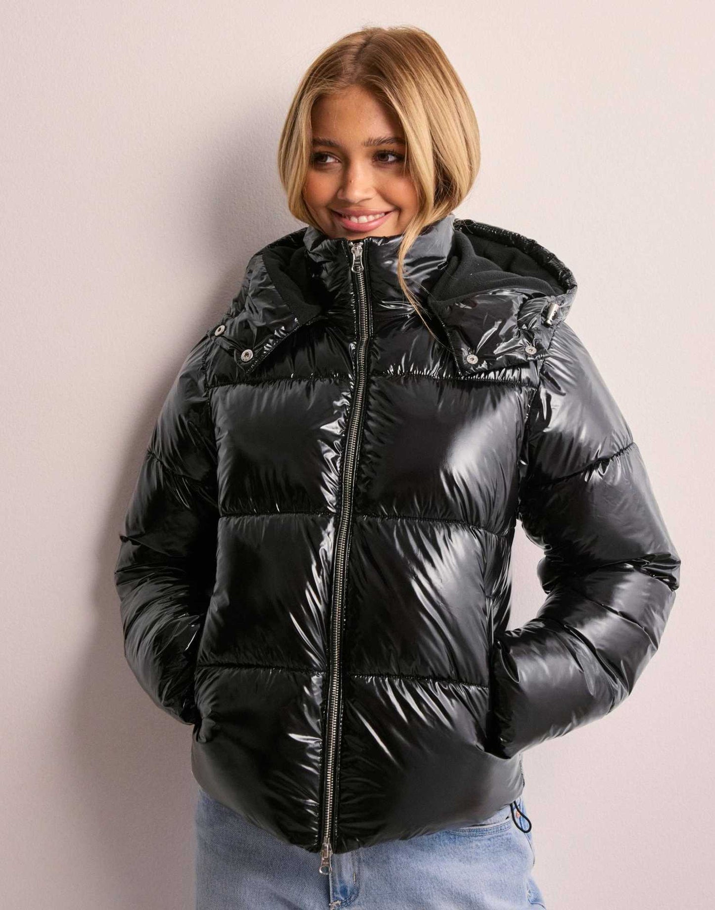 Women's Clothing Graceful Stand Collar Hooded Cotton Jacket LadyShow.Store