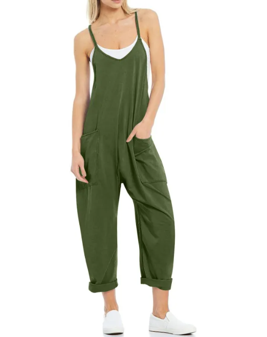 Women's Pocket Knit Jumpsuit Pi-Mart