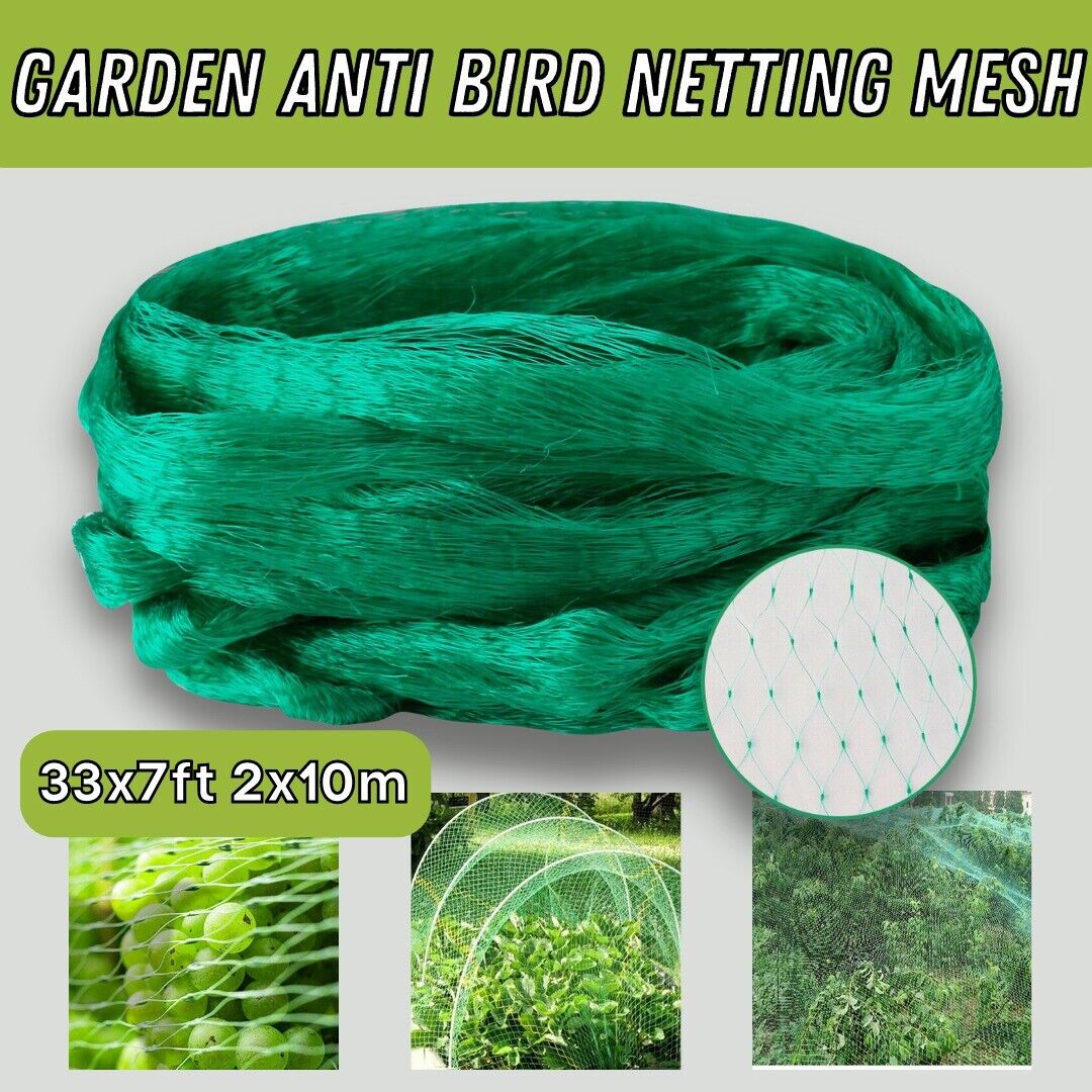 33FT Anti Bird Netting Pond Net Protection Tree Crops Plants Fruits Garden Mesh