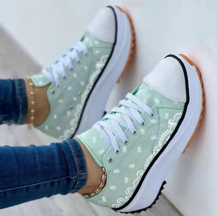 Printed Fashion Wedge Spring Casual Sneakers LadyShow.Store