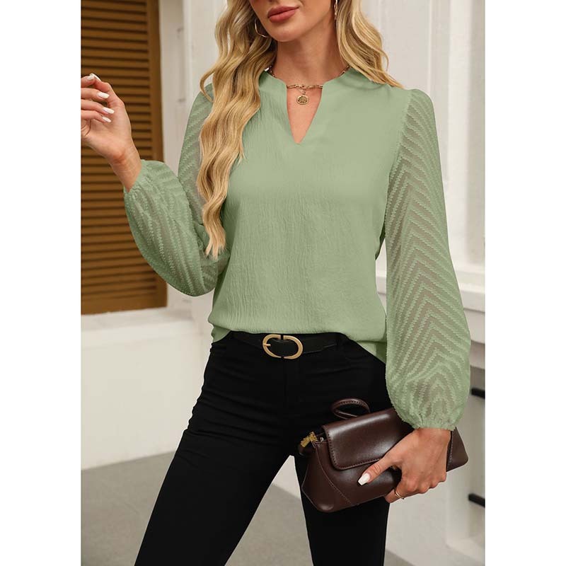 Elegant Lace Chiffon Work Blouse NorixaFashion.com
