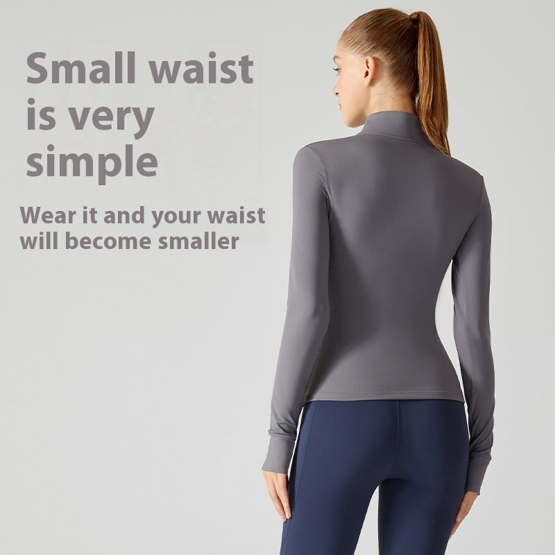 Fleece-lined Yoga Clothing Top Long Sleeve Fitness Best YouTube Store