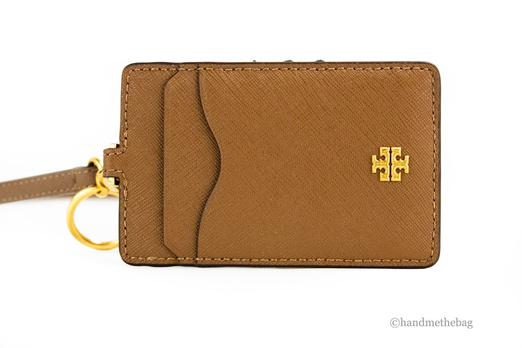 Tory Burch Emerson Moose Leather Necklace Lanyard Card Case LadyShow.Store