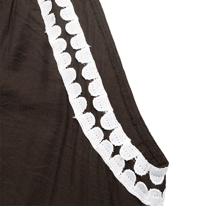 Resort-style Flared Halter Neck Dress NorixaFashion.com