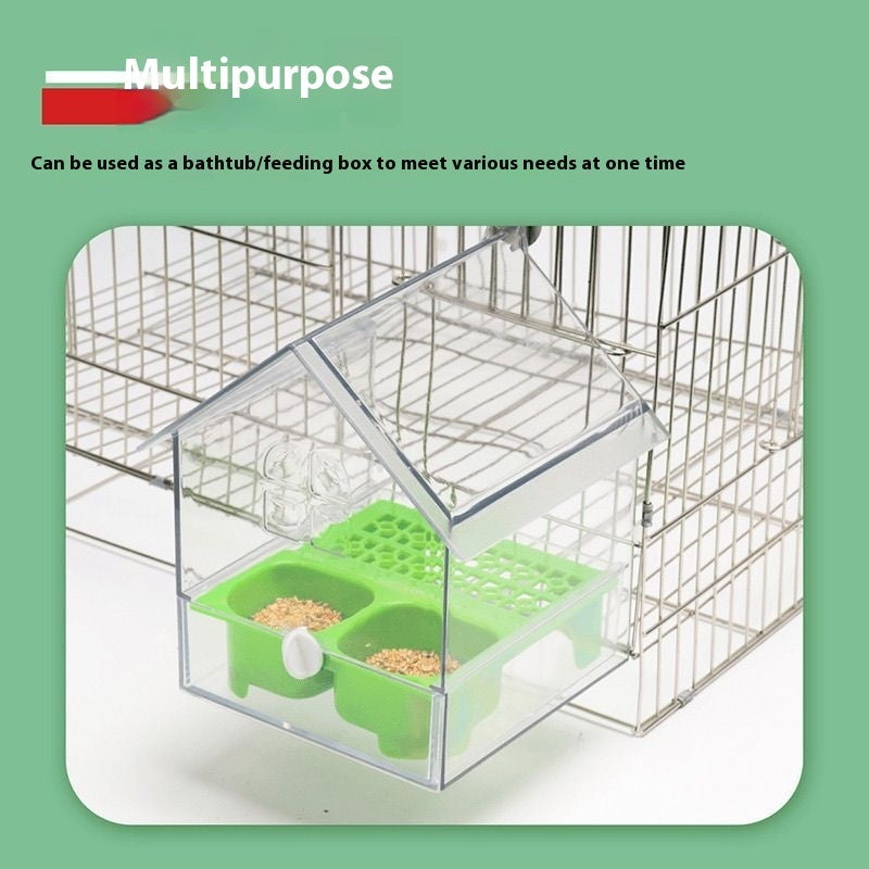 Peony Parrot Feeder Villa Transparent Pets Fashion