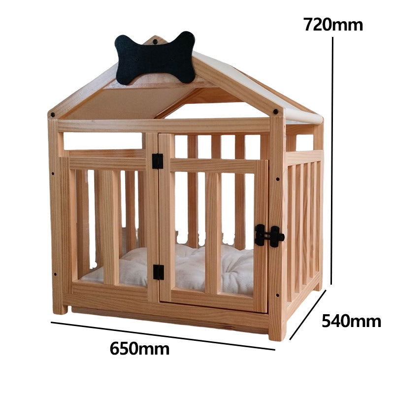 Indoor Solid Wood Doghouse Removable And Washable Pets Fashion