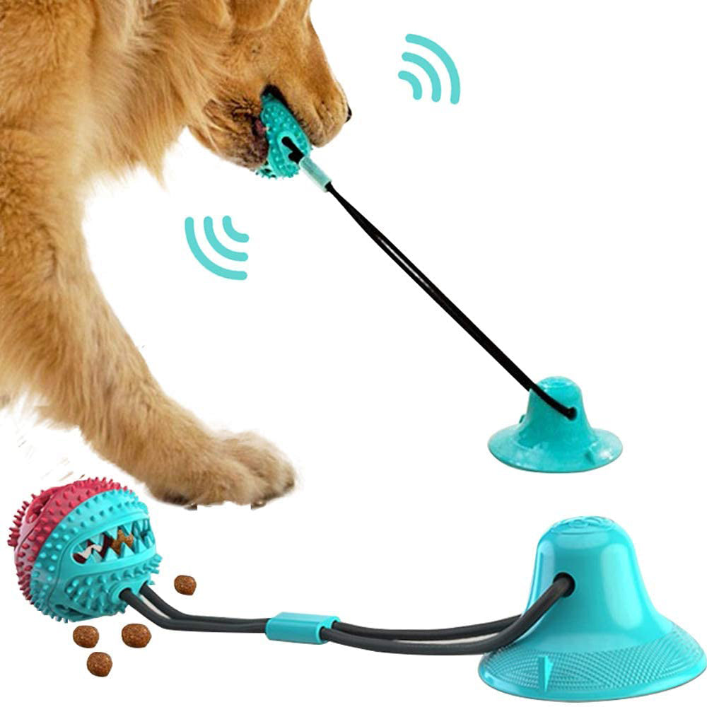 Dog Toys Silicon Suction Cup Tug Interactive Dog Ball Toy For Pet Chew Bite Tooth Cleaning Toothbrush Feeding Pet Supplies Pets Fashion