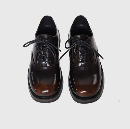 Mens Two-tone Thick-soled Leather Shoes Are Perfect For Both Casual And Commute Wear Best YouTube Store